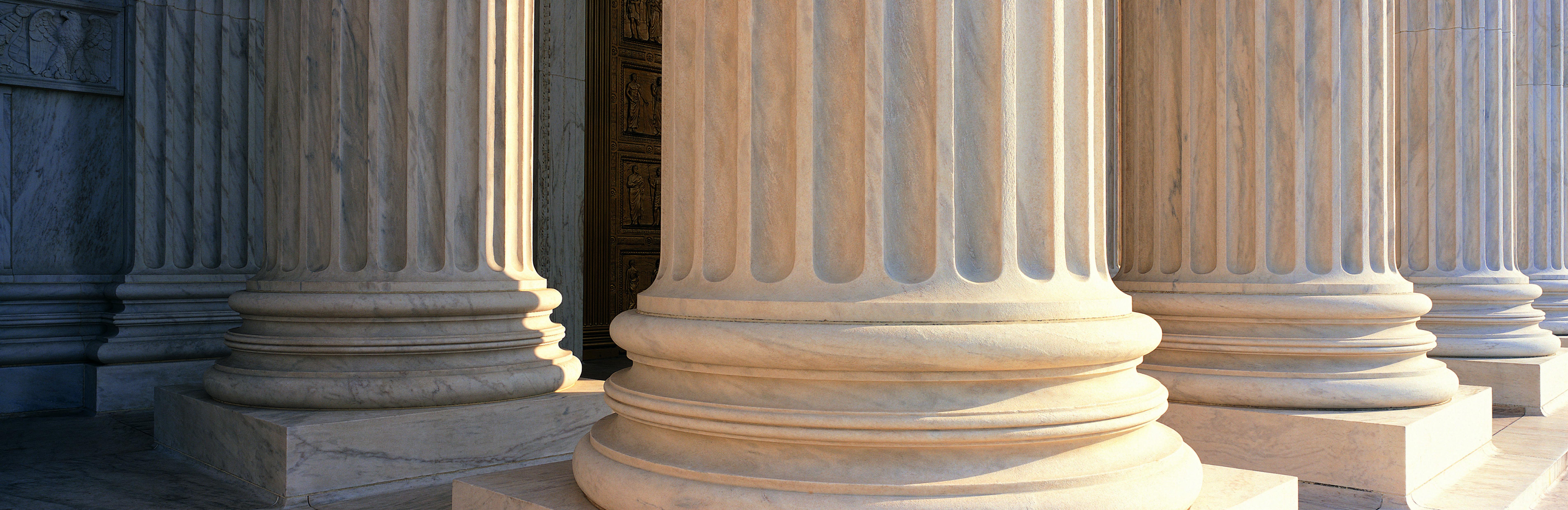 Detail of columns at the US Supreme Court, Washington DC