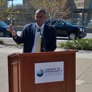 US Transportation Secy Anthony Foxx in Indy