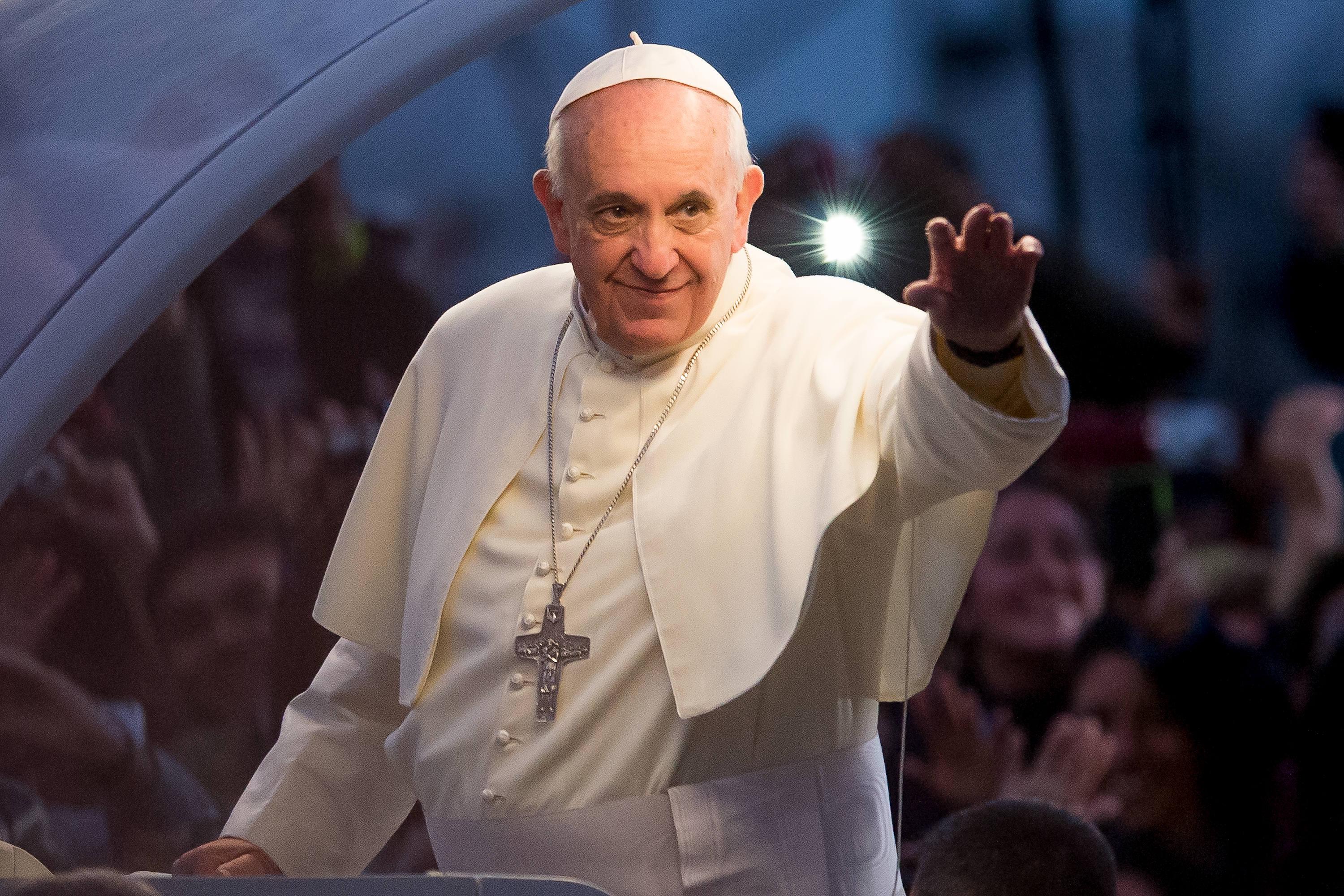 Pope Francis Leads Way Of The Cross On Rio's Copacabana Beach