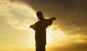 Statue of Christ the Redeemer on the Corcovado pea