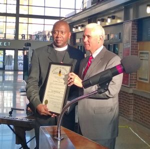 Gov Pence and Rev. Chas Harrison