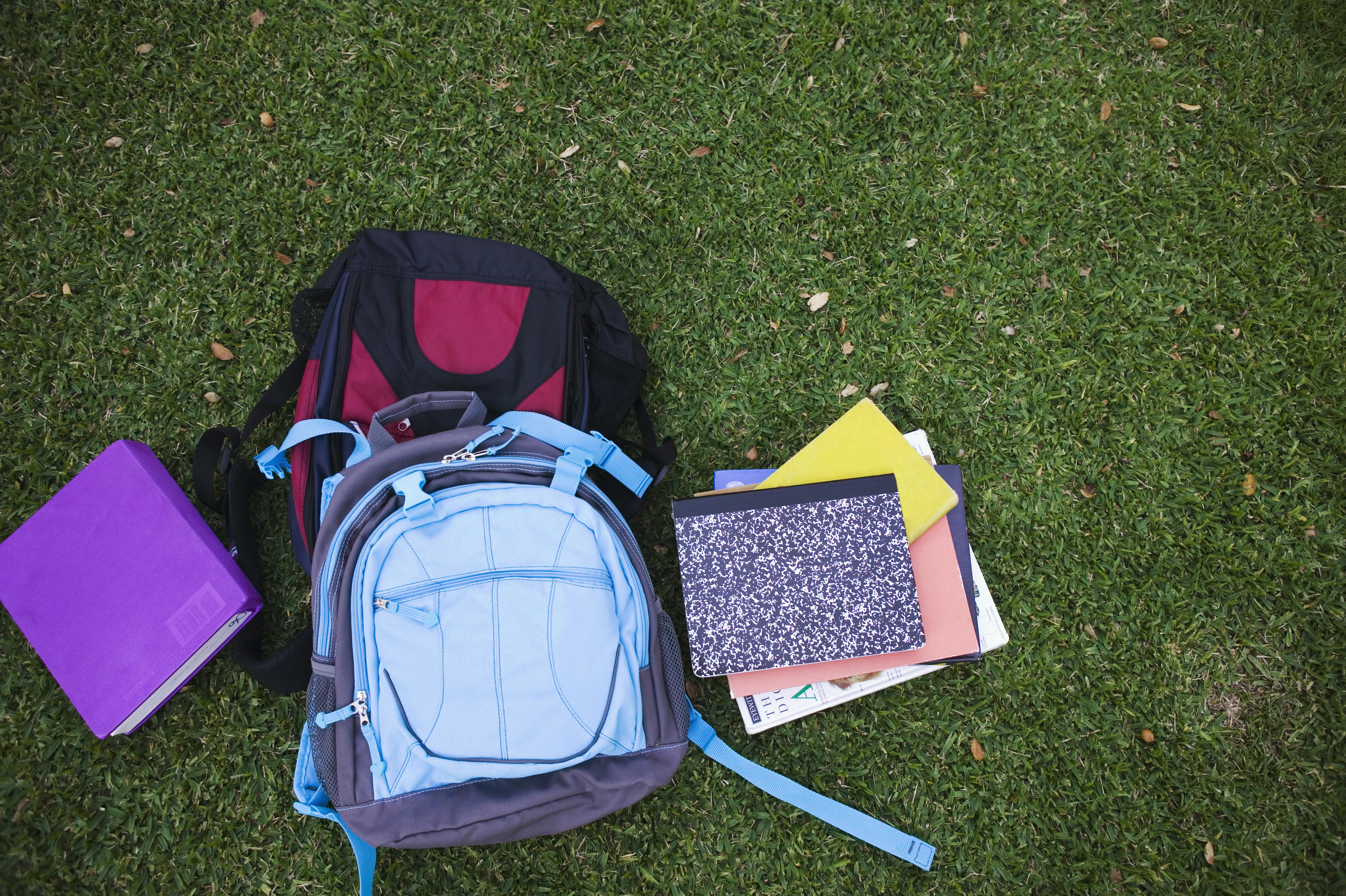 Books and backpacks