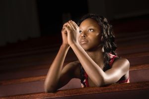 Girl praying