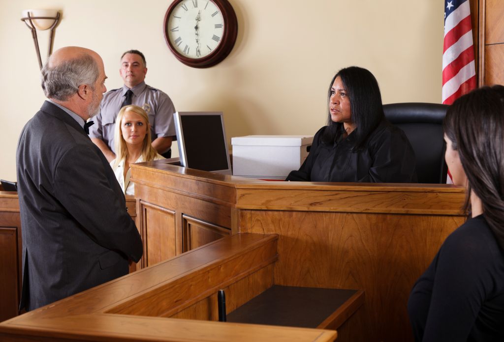 Lawyer in a Courtroom