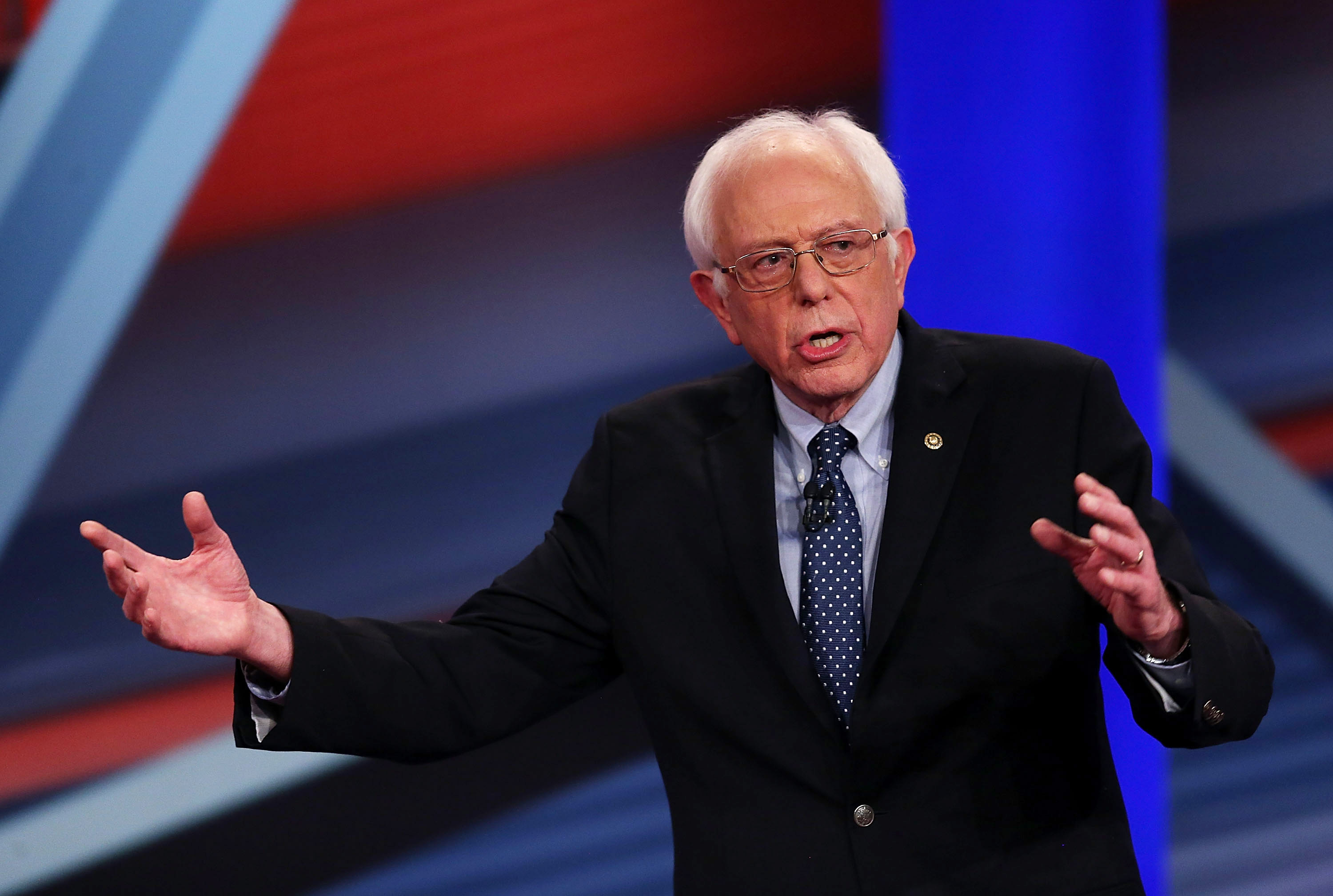 Democratic Presidential Candidates Hillary Clinton And Bernie Sanders Take Part In Town Hall Meeting