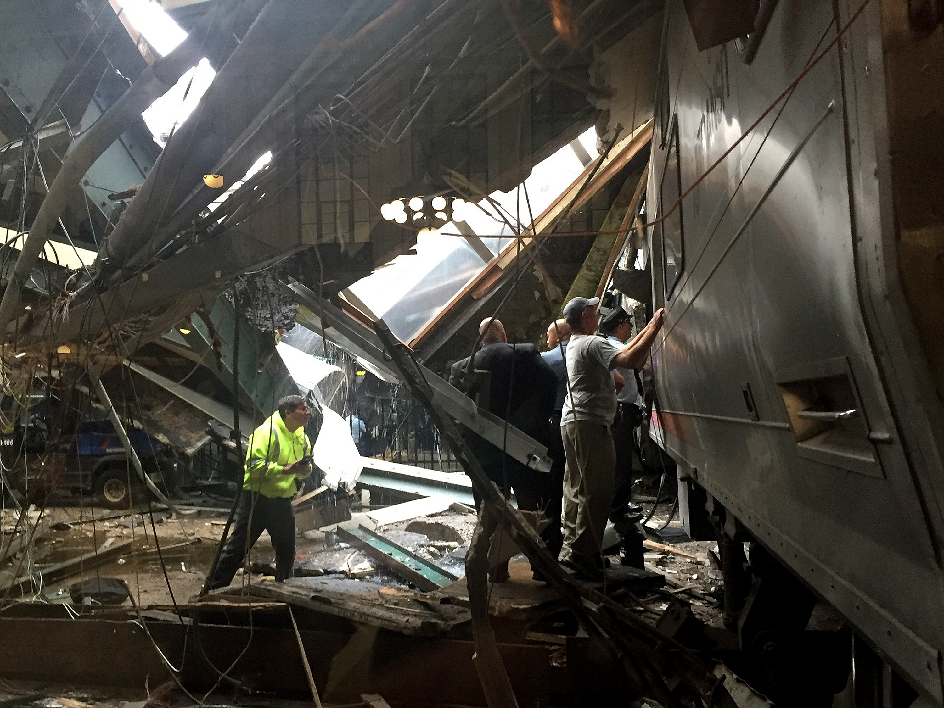 New Jersey Transit Commuter Train Crashes At Hoboken Terminal