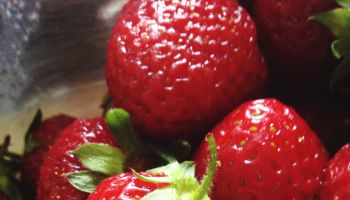 Close-Up Of Strawberries In Container