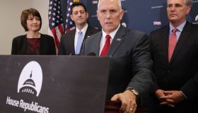 Vice President-Elect Gov. Mike Pence Meets With House Republicans In Capitol Hill