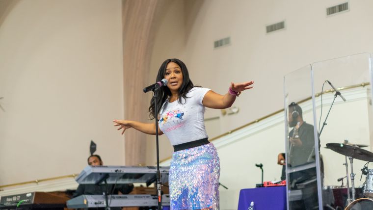 Erica Campbell Performs at Gospel Music Explosion 2018