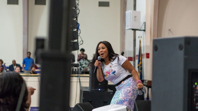 Erica Campbell Performs at Gospel Music Explosion 2018