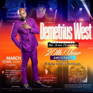 Demetrius West featuring Jesus Promoters 20 year Celebration & Live Recording