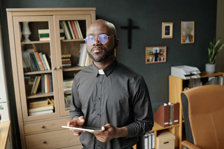 Portrait of African American Priest